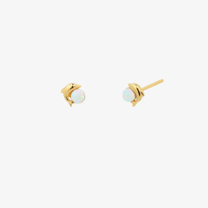 Opal Dolphin earrings by Nabi London