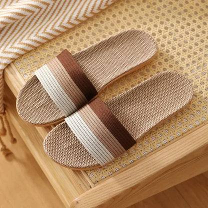 Hemp Women's Slippers Flats Home 2026 Spring Summer Designer Woman Shoes Casual Indoor Slides Couple Soft Sole Non-Slip Floor by All Mart Bristol Ltd
