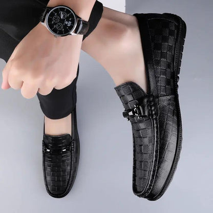 Slip-On Business Men's Soft Surface Casual Plus Size Loafers Leather Shoes by Dropshipman