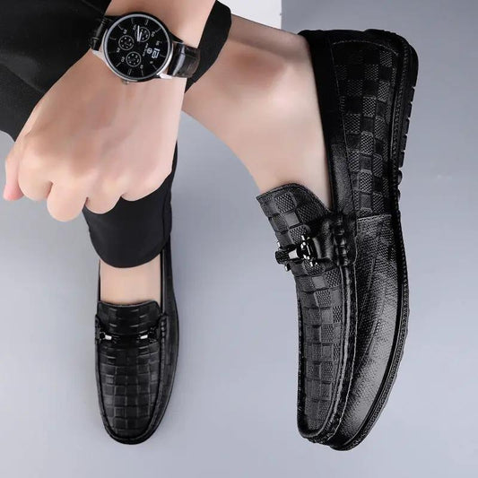 Slip-On Business Men's Soft Surface Casual Plus Size Loafers Leather Shoes by Dropshipman