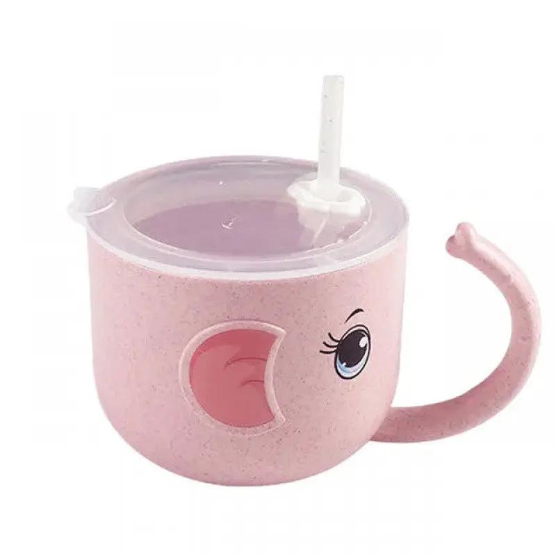 Baby Feeding Bottle Kid's Mug Silicone Straw Children by Dropshipman