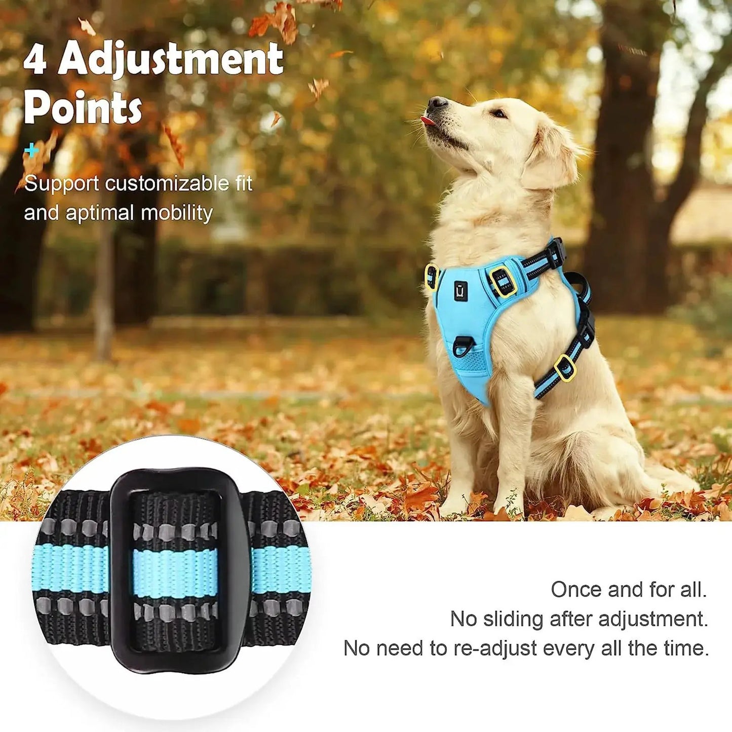 No Pull Dog Harness, Adjustable Soft Padded Pet Vest with Easy Control Handle by All Mart Bristol Ltd