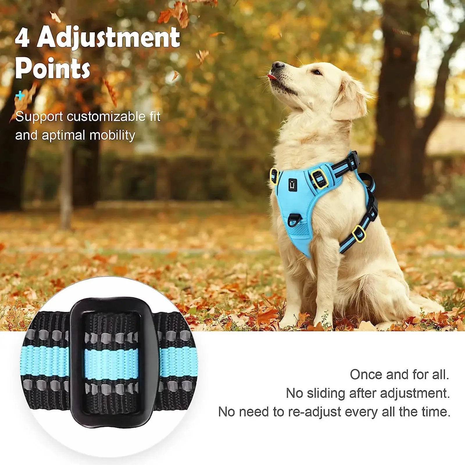 No Pull Dog Harness, Adjustable Soft Padded Pet Vest with Easy Control Handle by All Mart Bristol Ltd