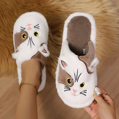 Women's Cotton Slippers Minimalist Design Winter Cartoon Pattern by Dropshipman
