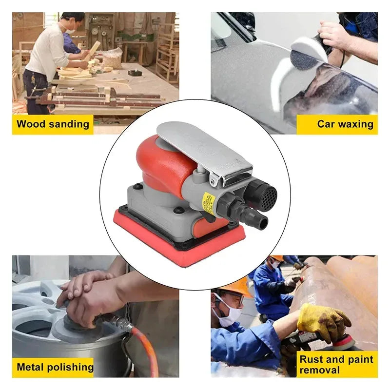 75*100MM Square Pneumatic Grinder Automobile Furniture Surface Polishing Abrasive Grit Tool Accessories Professional Air Sander by All Mart Bristol Ltd