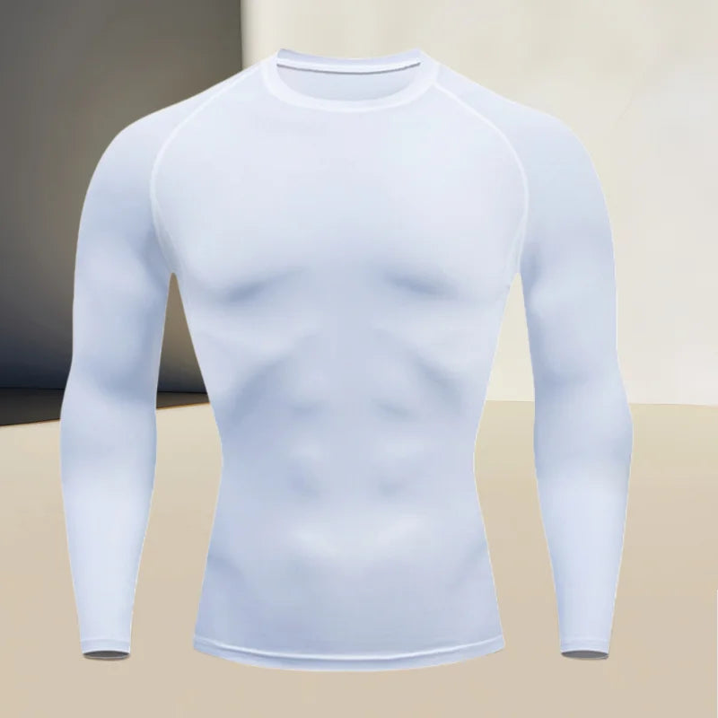 Men's compression top T-shirt, perfect for running and gym workouts, ideal choice for toned and muscular men by All Mart Bristol Ltd