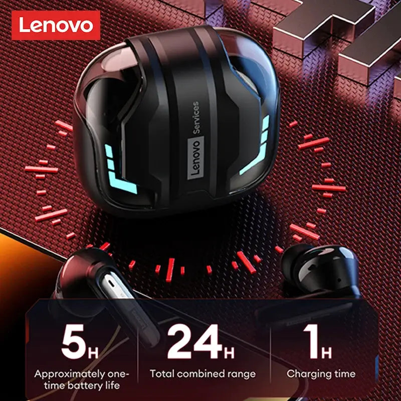 Choice Lenovo Gaming Headset Wireless Bluetooth 6.0 Earphones RGB Low Latency Waterproof Headphones Sports Headset GT103 by All Mart Bristol Ltd