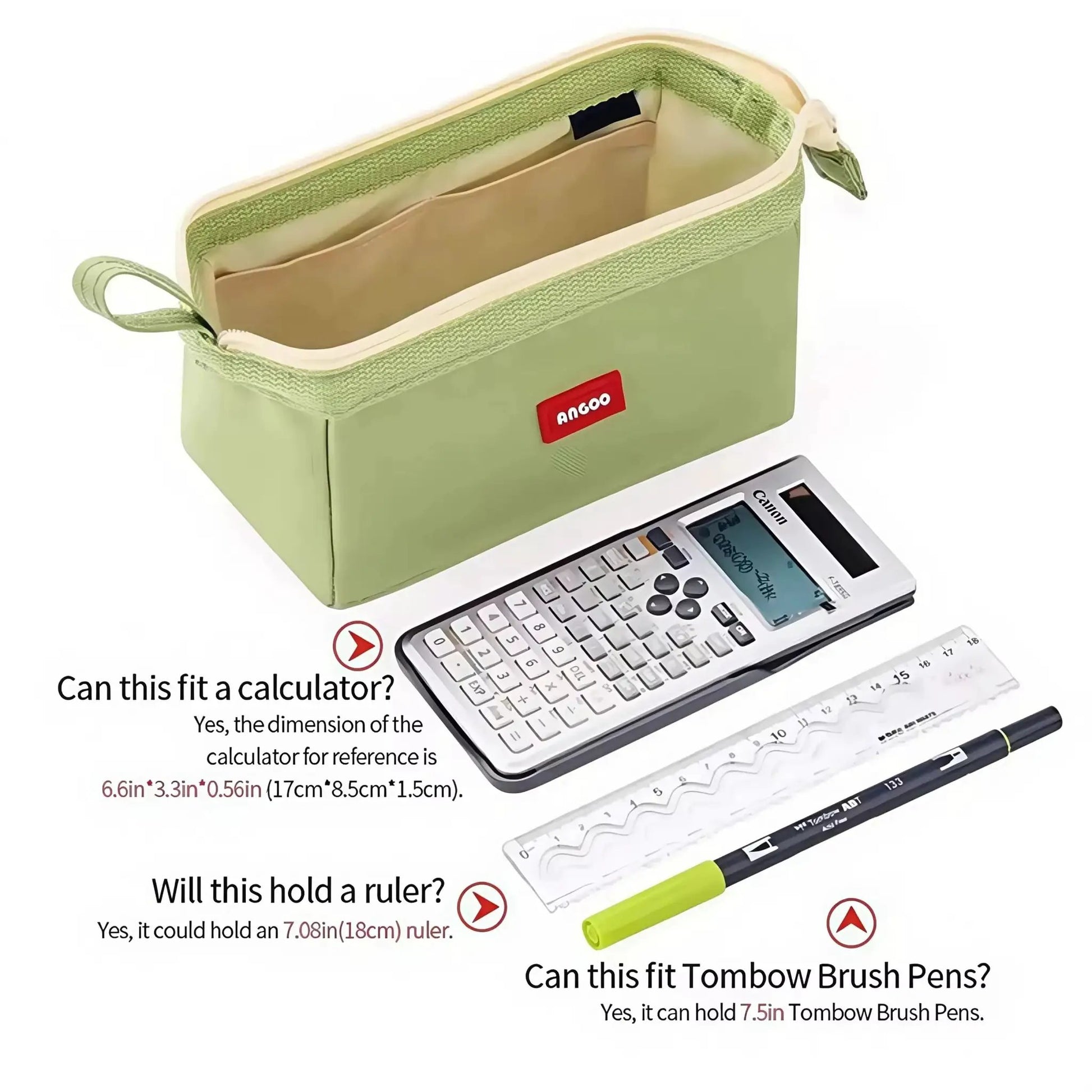 Large Capacity Pencil Case with Pen Holder Label Minimalist Student Stationery Storage Creative Stationery Storage Bag by All Mart Bristol Ltd