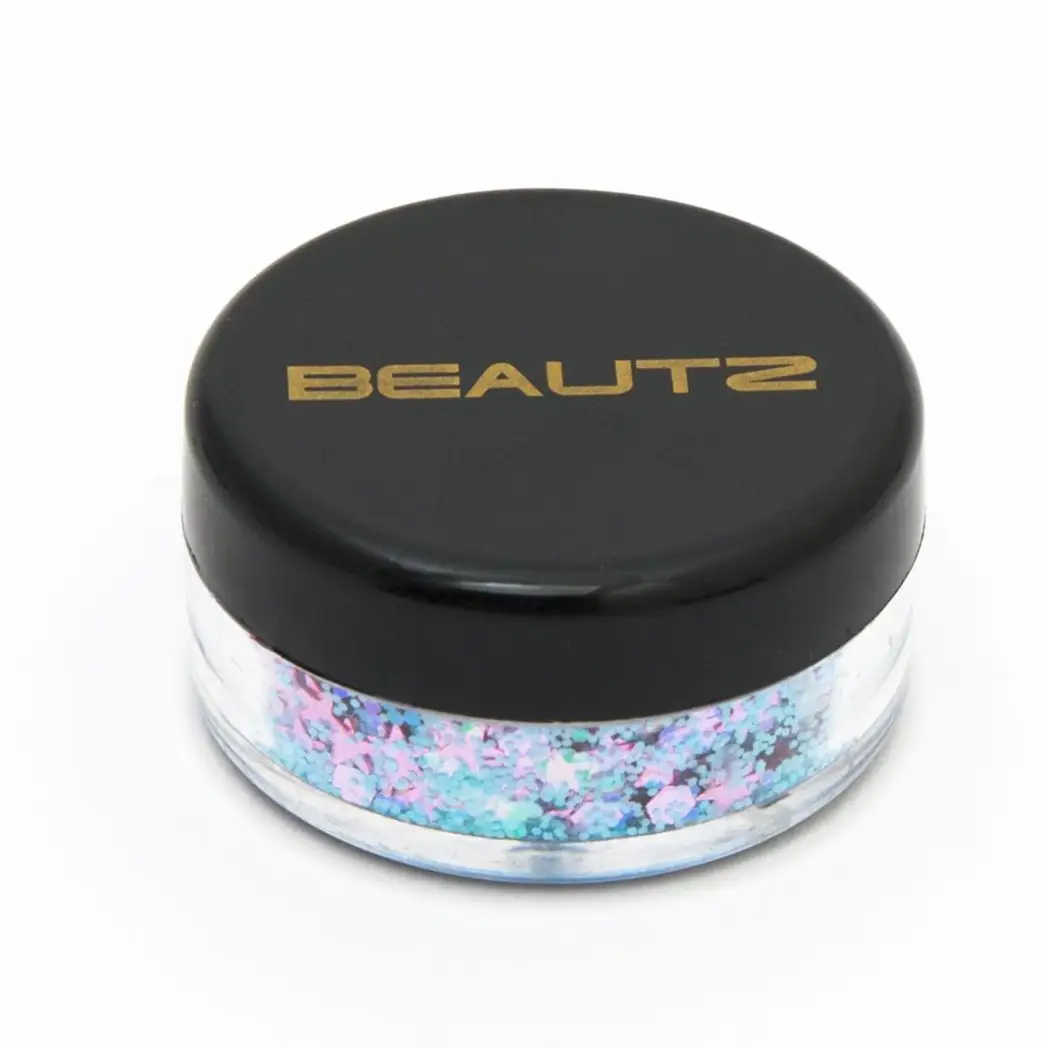Beautz Chunky Glitter Available in 5 Varieties 10ml pot with 5g of Cosmetic Glit[Unicorn] by Beautz