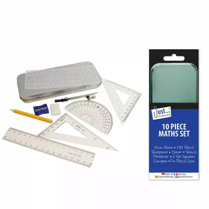 TALLON COMPACT MATHS GEOMETRY SET with COMPASS RULER PROTRACTOR SQUARE SHARPENER by All Mart Bristol Ltd