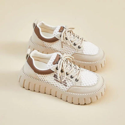 Womens Mesh Breathable Height-Boosting Sports Casual Shoes by Dropshipman