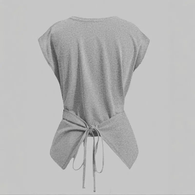 2026 Spring/Summer Short Sleeve T-Shirt Lace-Up Short Women's Top by All Mart Bristol Ltd