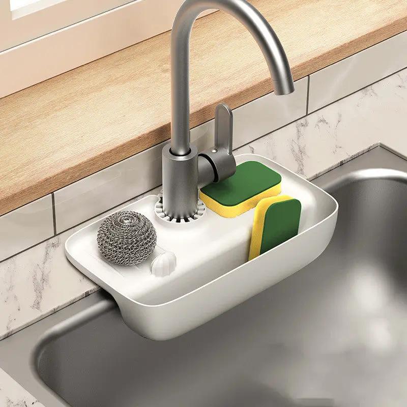 Anti-skid Mat Kitchen Rag Sponge Wiping Drain Storage Rack Kitchen Gadgets by Dropshipman