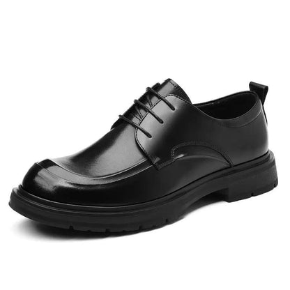 Hollow Leather Shoes Men's Plus Size Low-top Business by Dropshipman