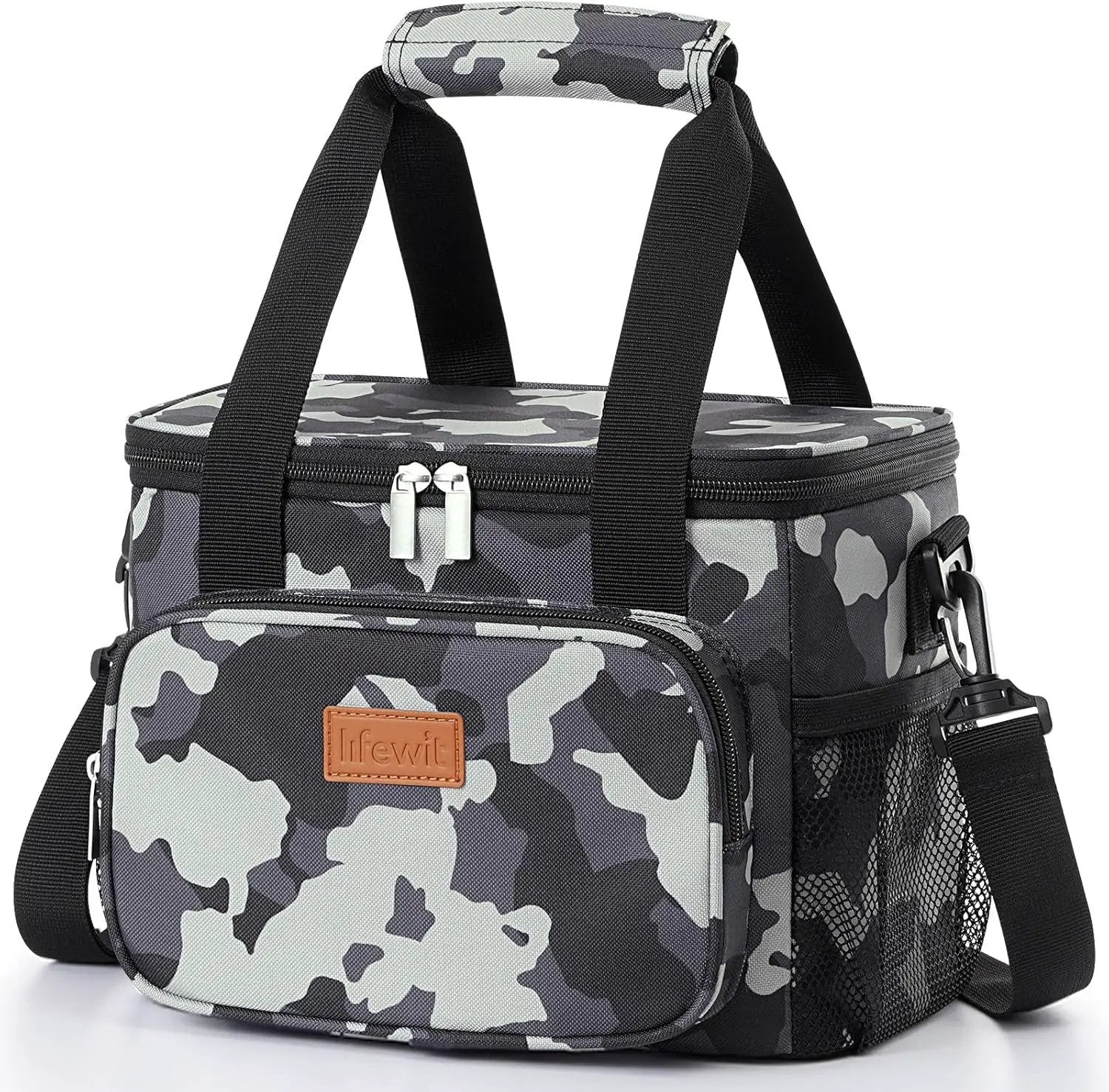 Stylish Black Insulated Lunch Bag - 9L Soft Cooler Tote for Adults, Perfect for 12 Cans by All Mart Bristol Ltd