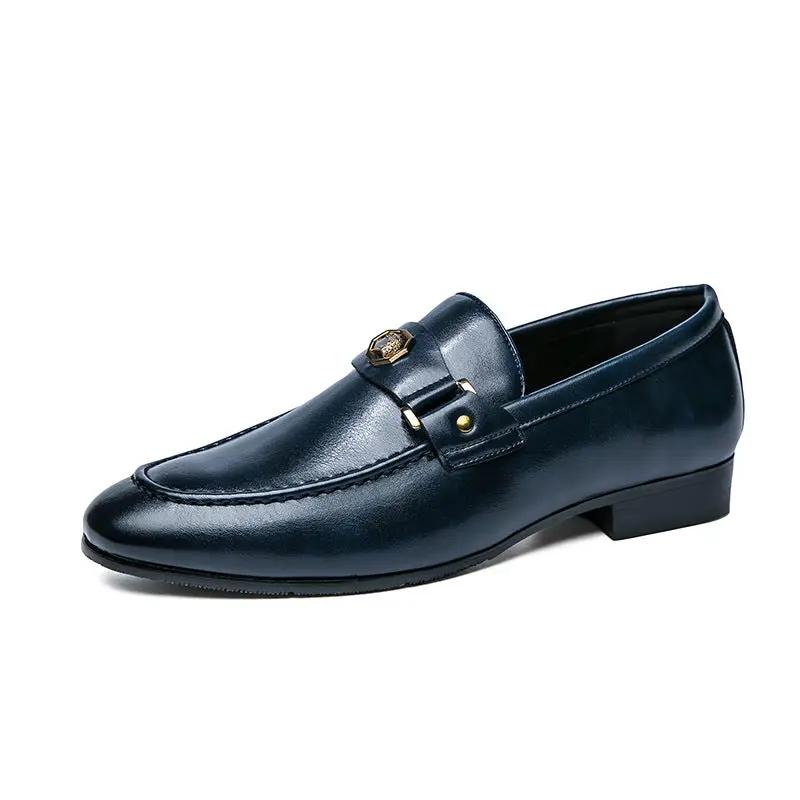 European And American Men's Metal-buckle Slip-on Shoes by Dropshipman