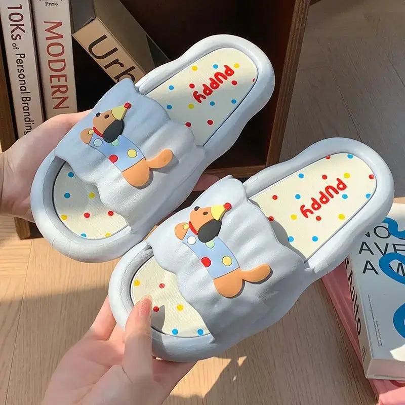 Cartoon Hot Dog Slippers for Women - Soft Anti-Slide Indoor/Outdoor Summer Sandals, Cute Couple Home Shoes by All Mart Bristol Ltd