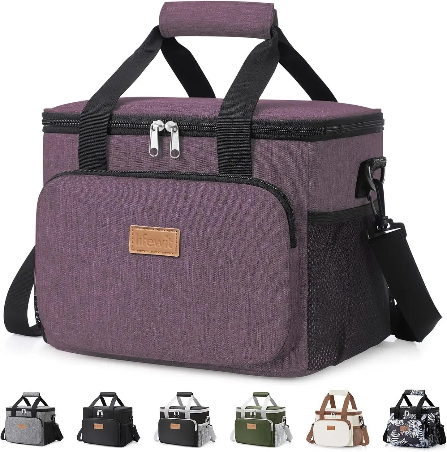 Stylish Black Insulated Lunch Bag - 9L Soft Cooler Tote for Adults, Perfect for 12 Cans by All Mart Bristol Ltd