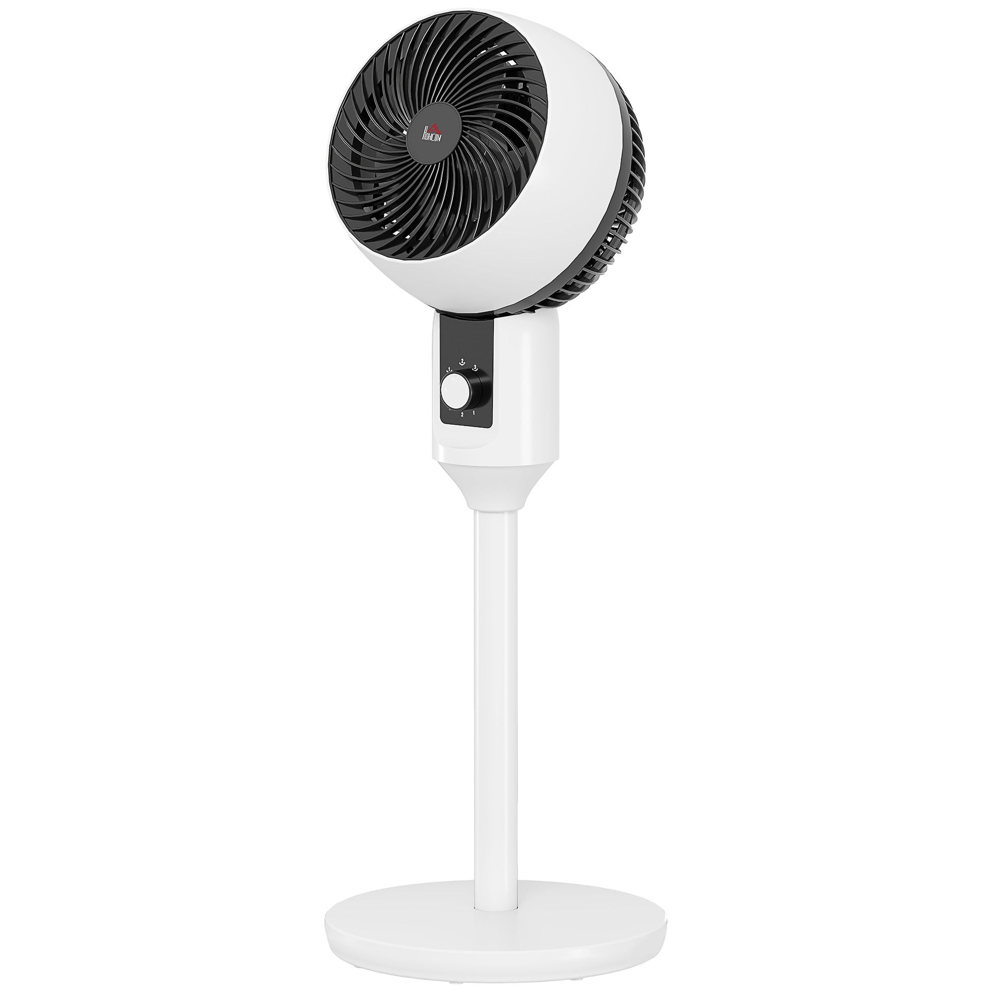 32 Inch Air Circulator Fan 70 Oscillation Carry Handle Black White HOMCOM by Unbranded