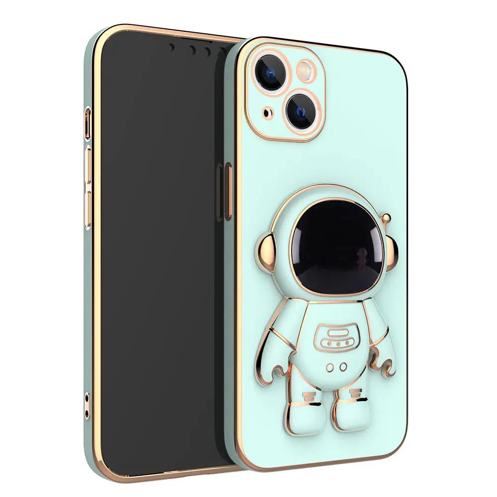 Self-contained Lens Film Mobile Phone Case Electroplating Bracket Protective Cover by Dropshipman