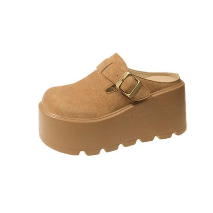 Wedge-toe Closed-toe Women's Outdoor Half Slippers by Dropshipman