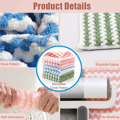 Microfiber Cleaning Cloth,Super Absorbent 10 Pcs Dish Towels for Kitchen,Fast Drying Dish Cloth for Washing Dishes, Lint Free Dish Drying Towels, Reusable Kitchen Towels Set by All Mart Bristol Ltd