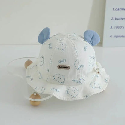 Cartoon Baby Fisherman Hat Cute Children Sunshade Basin Cap 3-12Month Infants Bowl Caps Soft Cotton Toddler Sunscreen Visors by All Mart Bristol Ltd