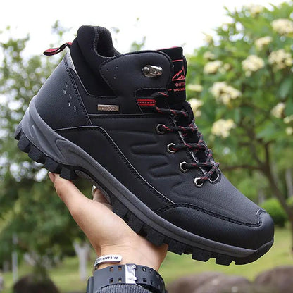 Men's Outdoor Hiking Boots High-top Single-layer Shoes by Dropshipman
