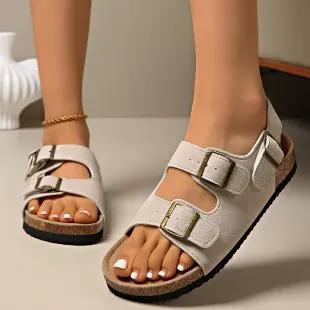 Retro Roman Sandals With A Back Buckle by Dropshipman
