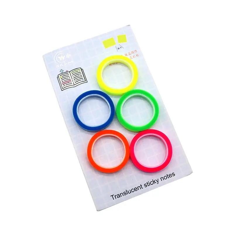 5 Roll 5 Colors Stickers Transparent Fluorescent Index Tabs Flags 5M Sticky Note Stationery Children Gift School Office Supplies by All Mart Bristol Ltd