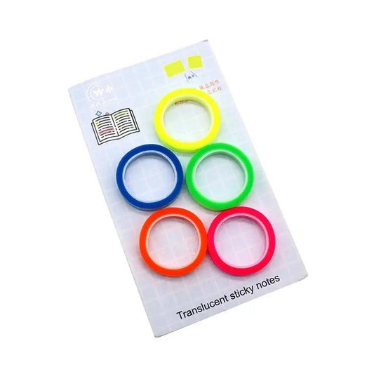 5 Roll 5 Colors Stickers Transparent Fluorescent Index Tabs Flags 5M Sticky Note Stationery Children Gift School Office Supplies by All Mart Bristol Ltd