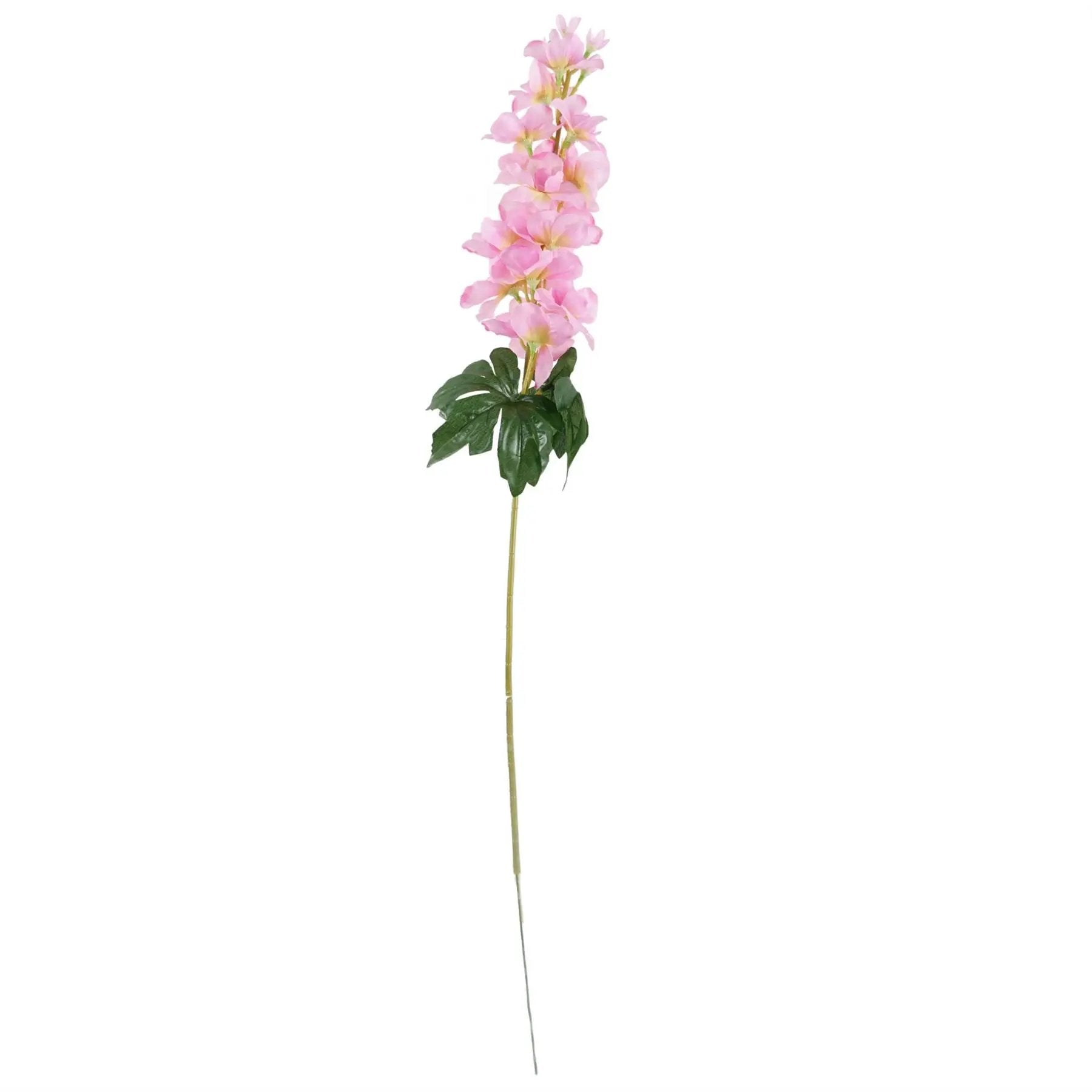 Leaf 60cm Pink Delphinium Tropical with Glass Vase by Leaf Design