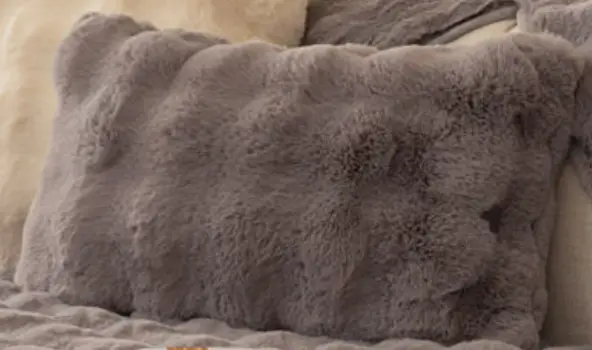 Winter Thickened Rabbit Plush Modern Sofa Cushion by Dropshipman