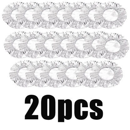 10-60Pcs Reusable Aluminum Foil Bowl Cover Heat Insulation and Heat Preservation Food Grade Oven Takeaway Picnic