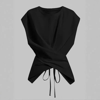 2026 Spring/Summer Short Sleeve T-Shirt Lace-Up Short Women's Top by All Mart Bristol Ltd
