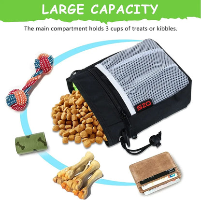 Stylish Versatile Dog Treat Pouch with 3 Wear Options & 2 Clickers - Ideal for Training with Waist Belt & Shoulder Strap by All Mart Bristol Ltd