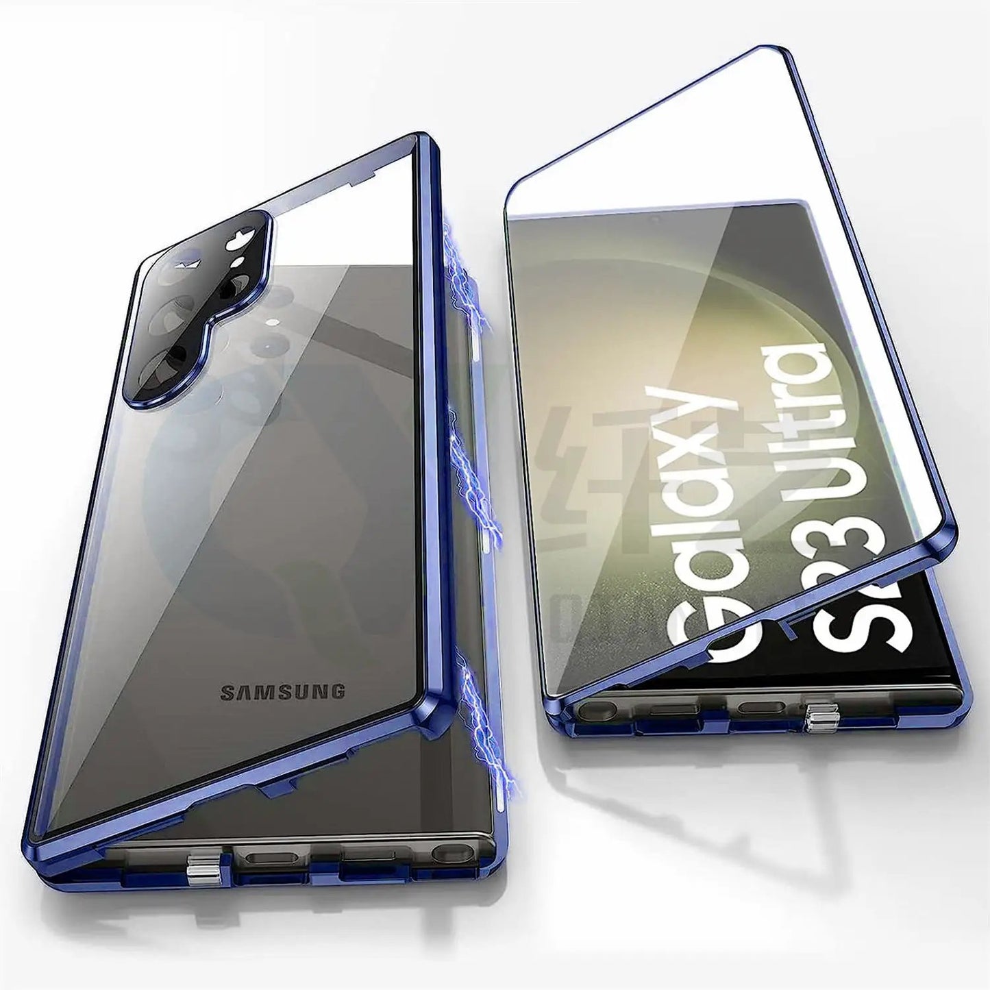 Applicable To S24Ultra Peep-proof Magnetic Mirror Universal Magnetic King Phone Case by Dropshipman