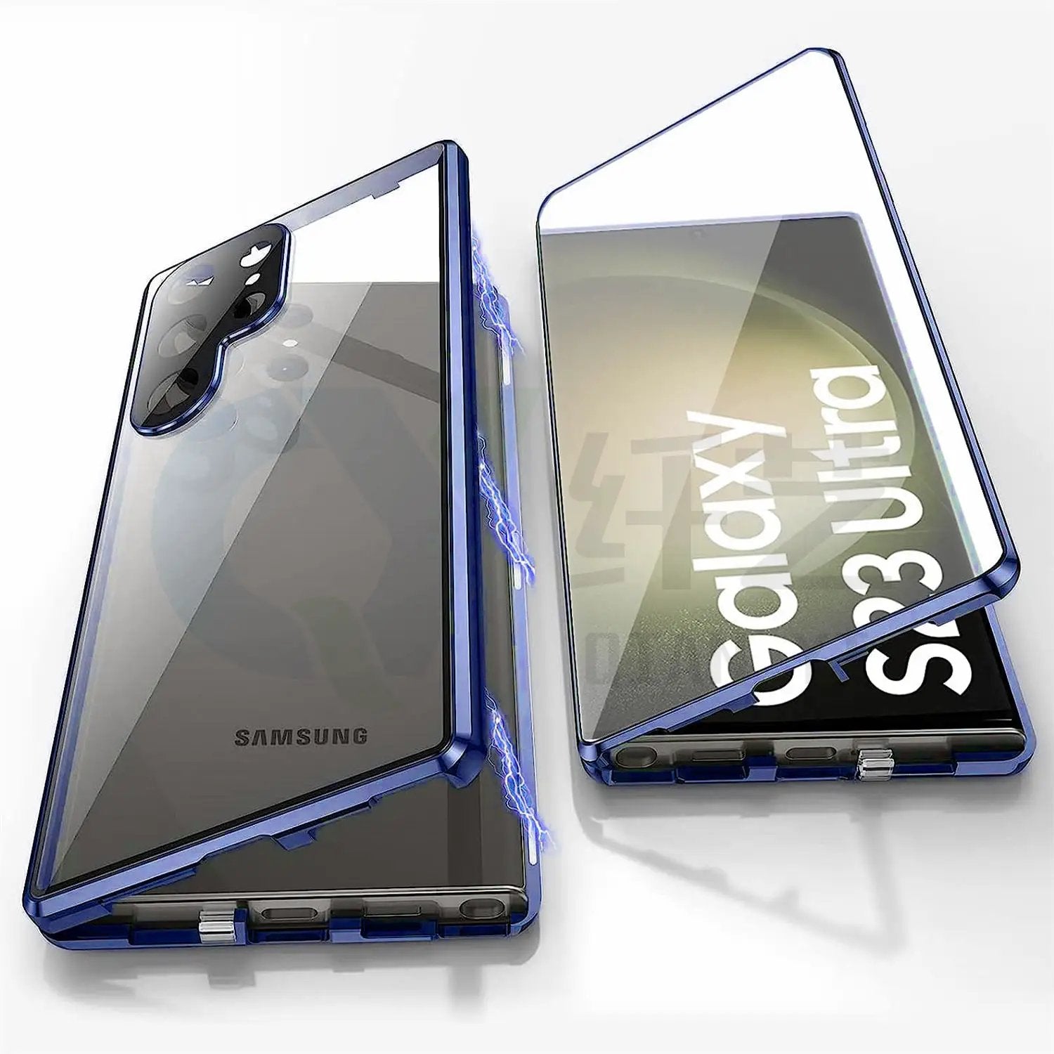Applicable To S24Ultra Peep-proof Magnetic Mirror Universal Magnetic King Phone Case by Dropshipman