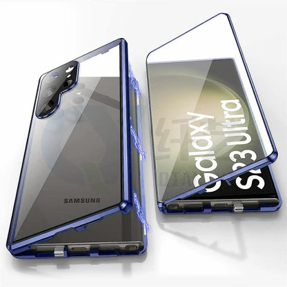 Applicable To S24Ultra Peep-proof Magnetic Mirror Universal Magnetic King Phone Case by Dropshipman