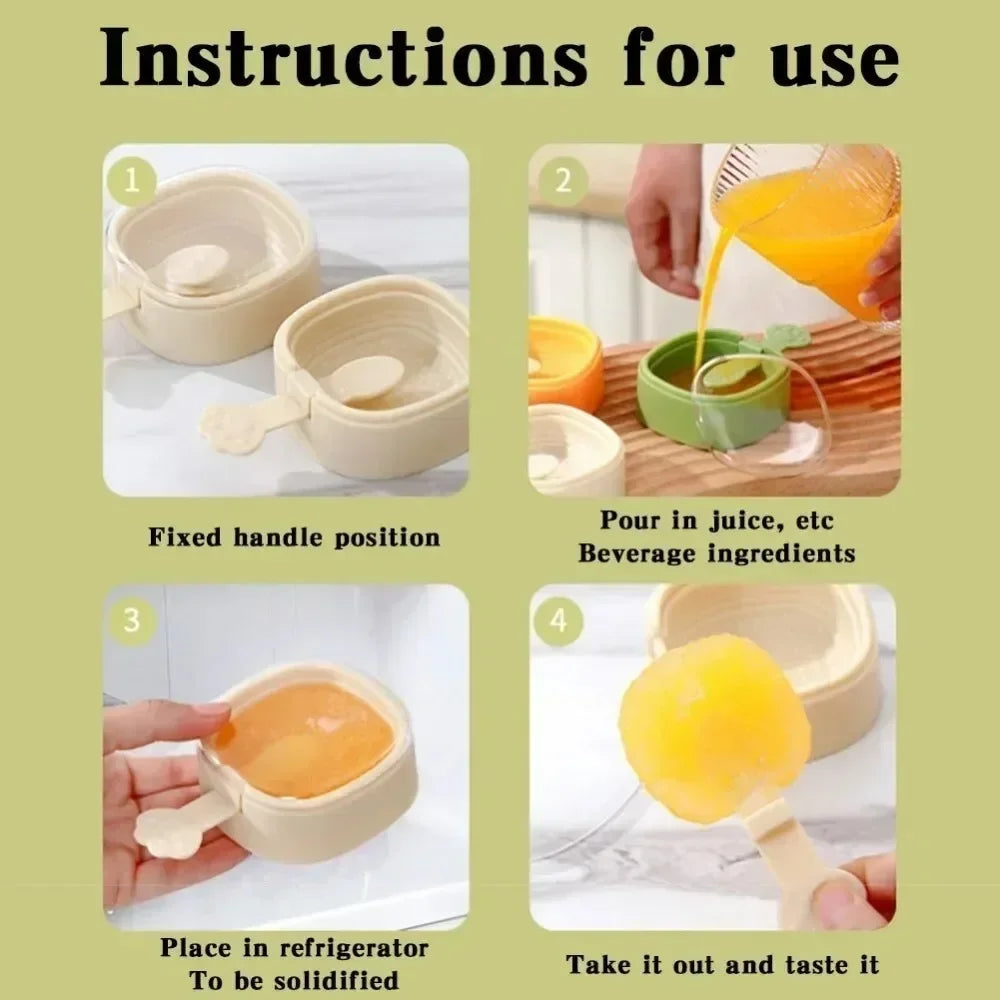 Ice Cream Mold Portable Ice-Pop Making Mould Homemade Popsicle Multipurpose Quick Frozen Ice Grid Mini Popsicle Mold
