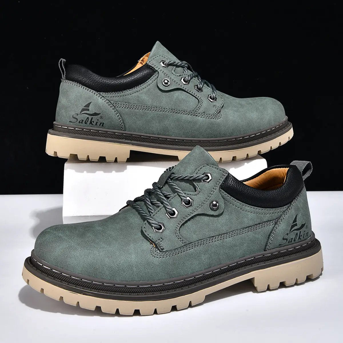 British-style Work Boots For Trendy Men by Dropshipman