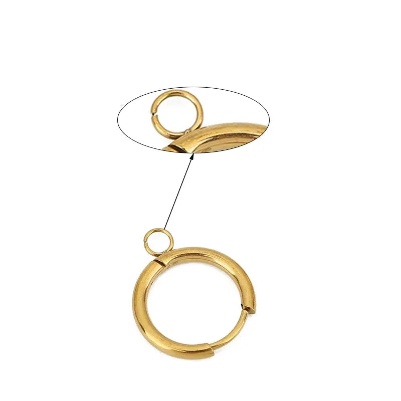 10pcs PVD Never Fade Earrings Hooks Making 16mm Hypoallergenic Stainless Steel Earring Clasps Wire For Jewelry Findings Supplies by All Mart Bristol Ltd