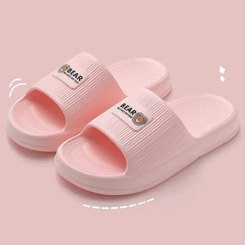 Lightweight Soft Sole Home Slippers Women Indoor Comfortable Platform Cloud Slippers Woman Non Slip Couple Bathroom Slides Shoes by All Mart Bristol Ltd
