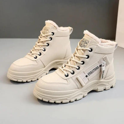 Korean Style Student All-matching Warm High-top Martin Boots by Dropshipman