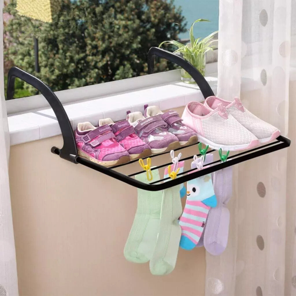 Radiator Clothes Airer Holder Folding Air Dryer Rail 5 Bar Laundry Rack Hanger by All Mart Bristol Ltd
