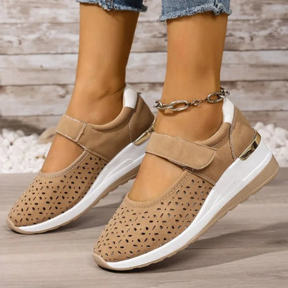 Spring Summer New Fashion Large Size Thick Bottom Sneakers for Women Casual Hollow Out Wedges Heel Single Sports Shoes by All Mart Bristol Ltd