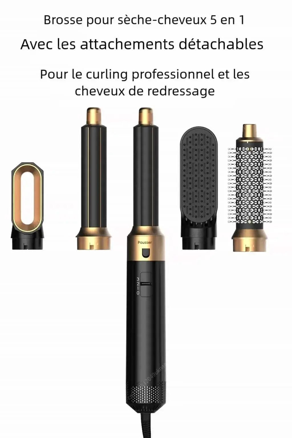 5 in 1 Hair Dryer Brush and Styler Kit Professional Hot Air Comb Curling Iron Hair Straightener for Volumizing and Styling by All Mart Bristol Ltd