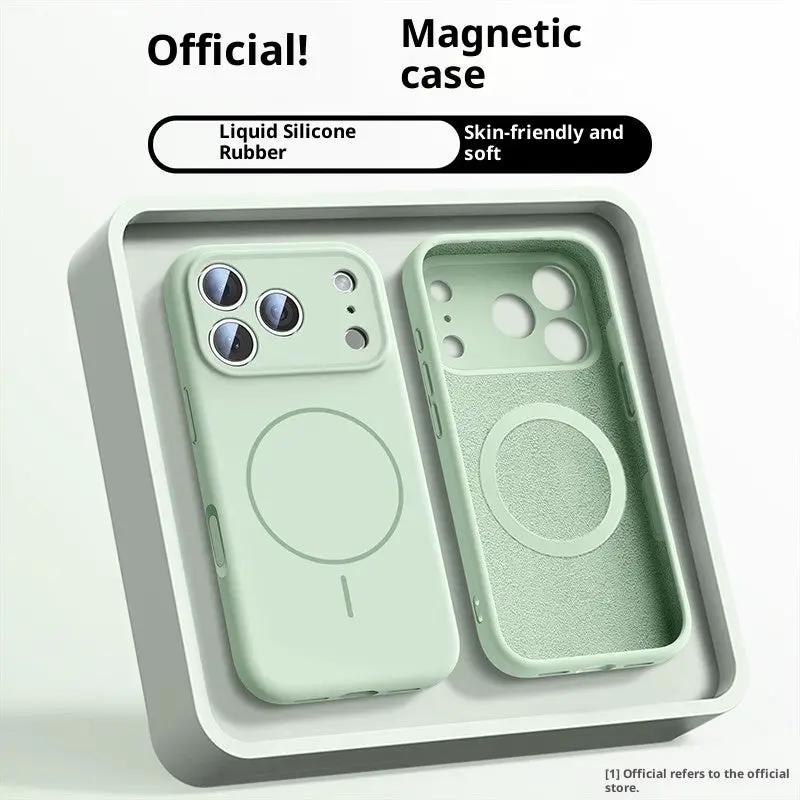 Applicable To 17 Fine Circle Magnetic Phone Case Liquid Silicone by Dropshipman
