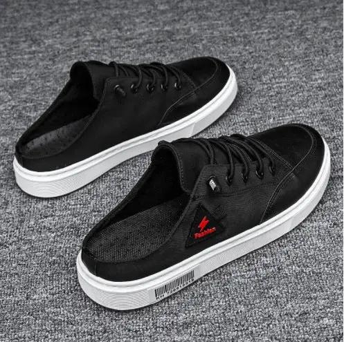 Men's Summer Wear Breathable Deodorant Slip-on Lofter Half Slippers Casual Sports Heel-free Fashion Shoes by Dropshipman