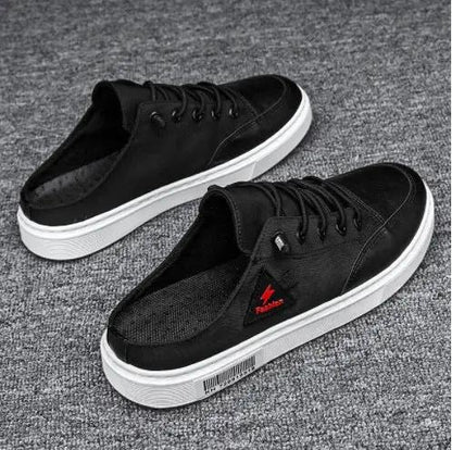 Men's Summer Wear Breathable Deodorant Slip-on Lofter Half Slippers Casual Sports Heel-free Fashion Shoes by Dropshipman